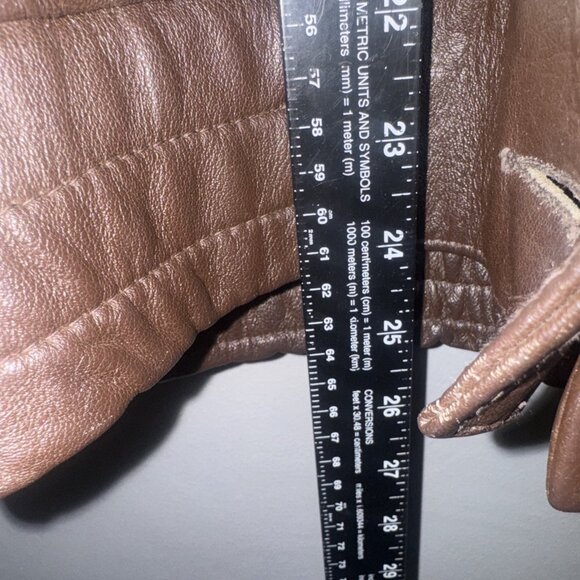 Vintage Reed Sportswear Brown Leather Flight Bomber Jacket Men's L - Picture 7 of 7